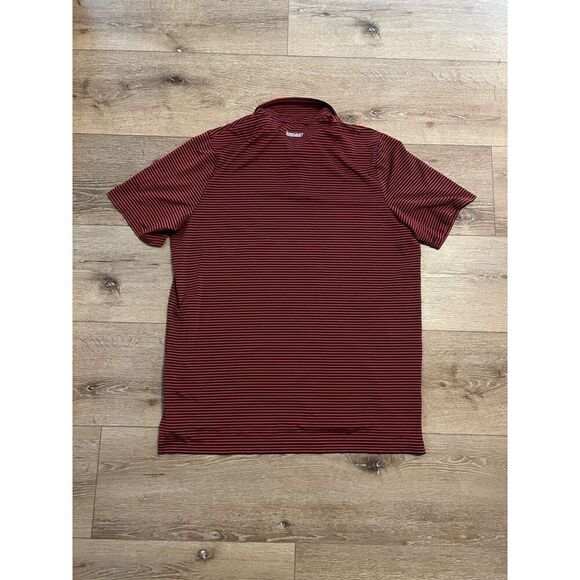 Ralph Lauren Golf Mens Red Striped Short Sleeve Polo Size XL - Picture 2 of 3